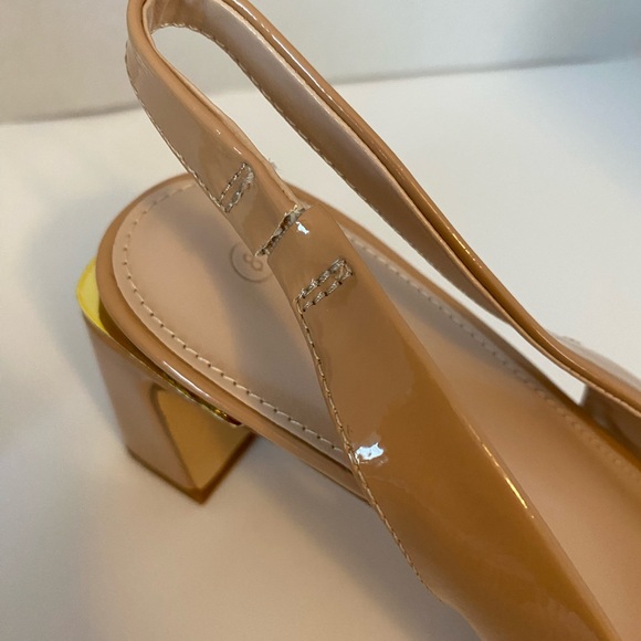 Jeimpoey Women’s Slingback chunky Heels pointed toe pump size 8 New in Box. - Picture 5 of 10